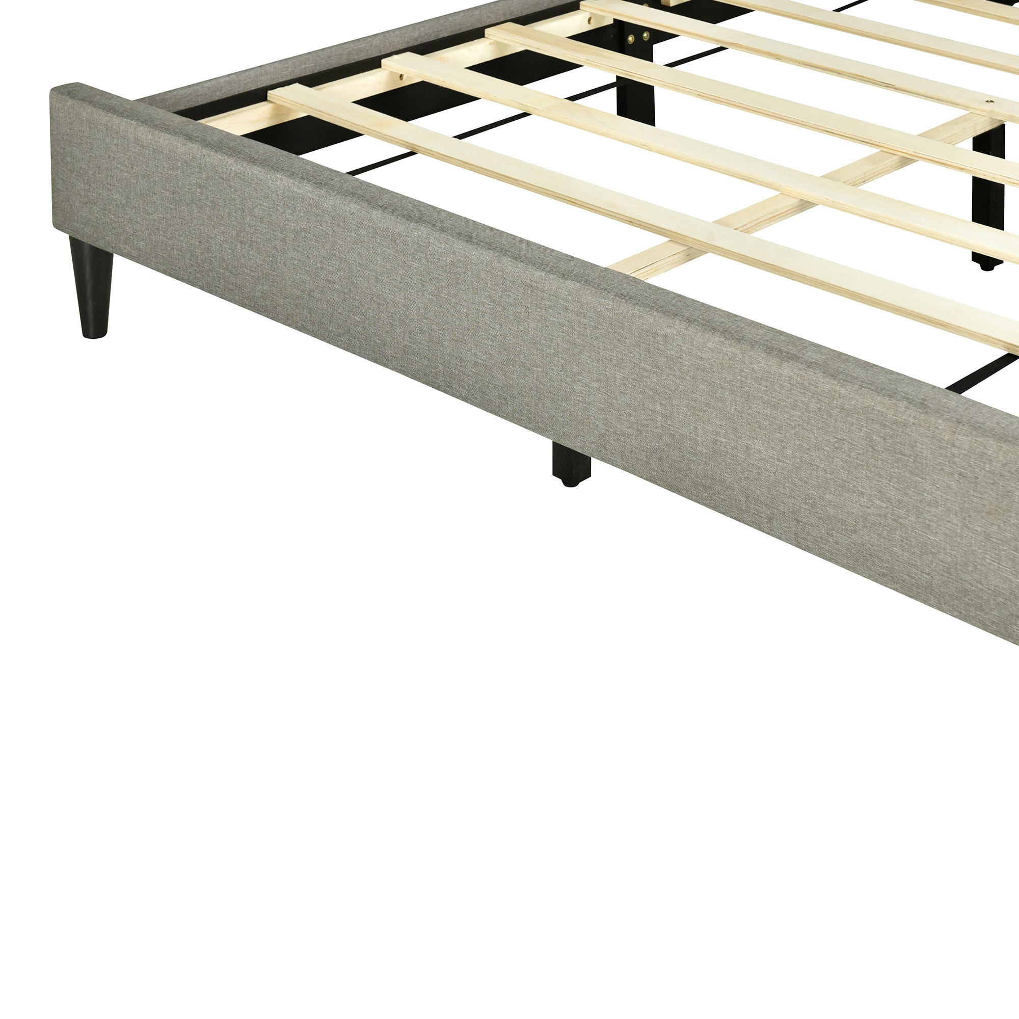Queen size Upholstered Platform Bed with Storage gray-linen