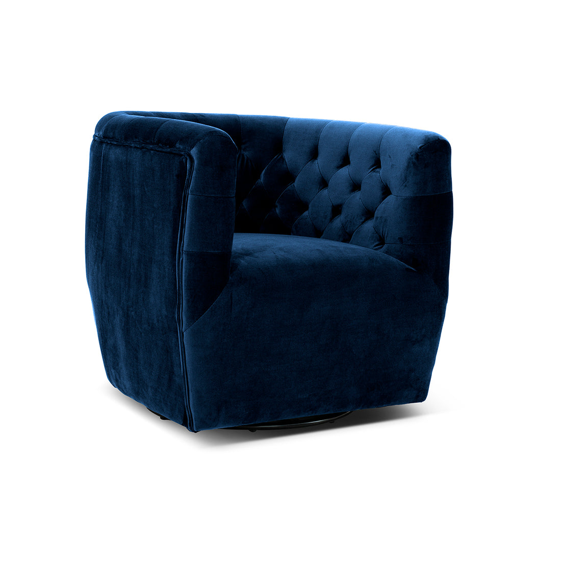 Delaney Swivel Chair Blue Boucle
