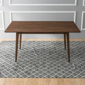 Mary Modern Style Solid Wood Rectangular Dining Kitchen Table Brown Wood