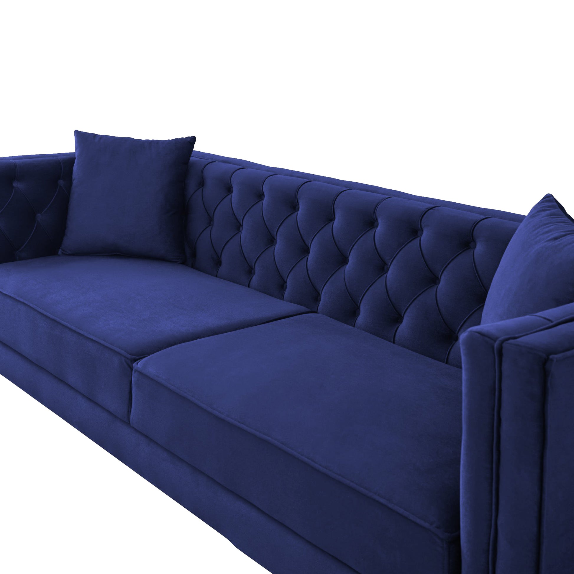 Autumn Velvet Sofa Blue Velvet 3 Seat