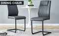 Modern Dining Chair With Faux Leather Cushioned