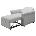 3 In 1 Convertible Sleeper Chair Sofa Bed Pull Out Couch Adjustable Chair With Pillow, Adjust Backrest Into A Sofa, Lounger Chair, Single Bed Or Living Room Or Apartment, Gray Gray Polyester