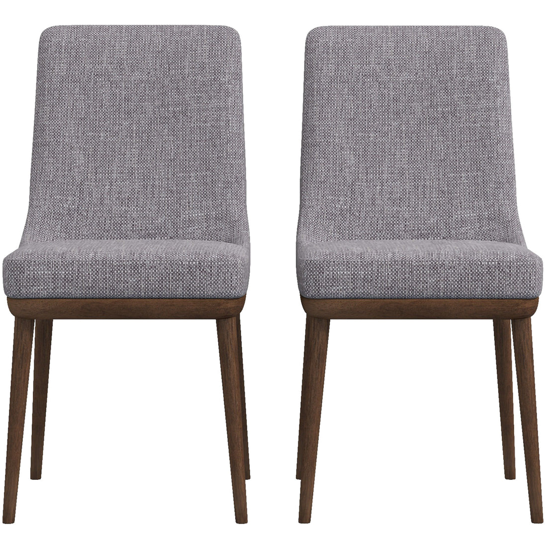 Kate Mid Century Modern Dining Chair Set Of 2 Grey Polyester