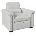 3 In 1 Convertible Sleeper Chair Sofa Bed Pull Out Couch Adjustable Chair With Pillow, Adjust Backrest Into A Sofa, Lounger Chair, Single Bed Or Living Room Or Apartment, Beige Beige Polyester
