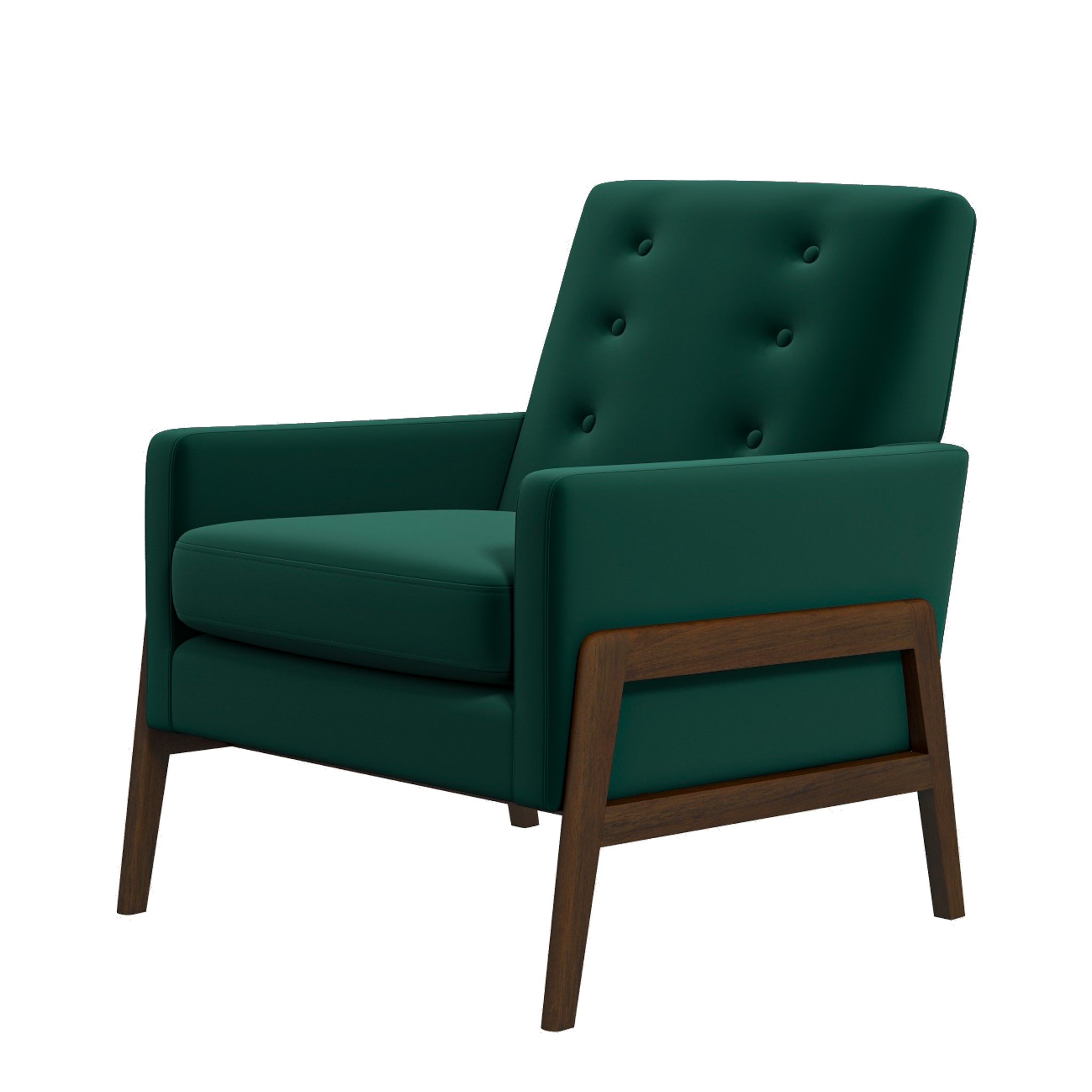 Cole Solid Wood Lounge Chair green-fabric
