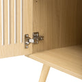 Modern Cabinet With 2 Doors And 3 Drawers, Suitable For Living Rooms, Studies, And Entrances. Natural Mdf