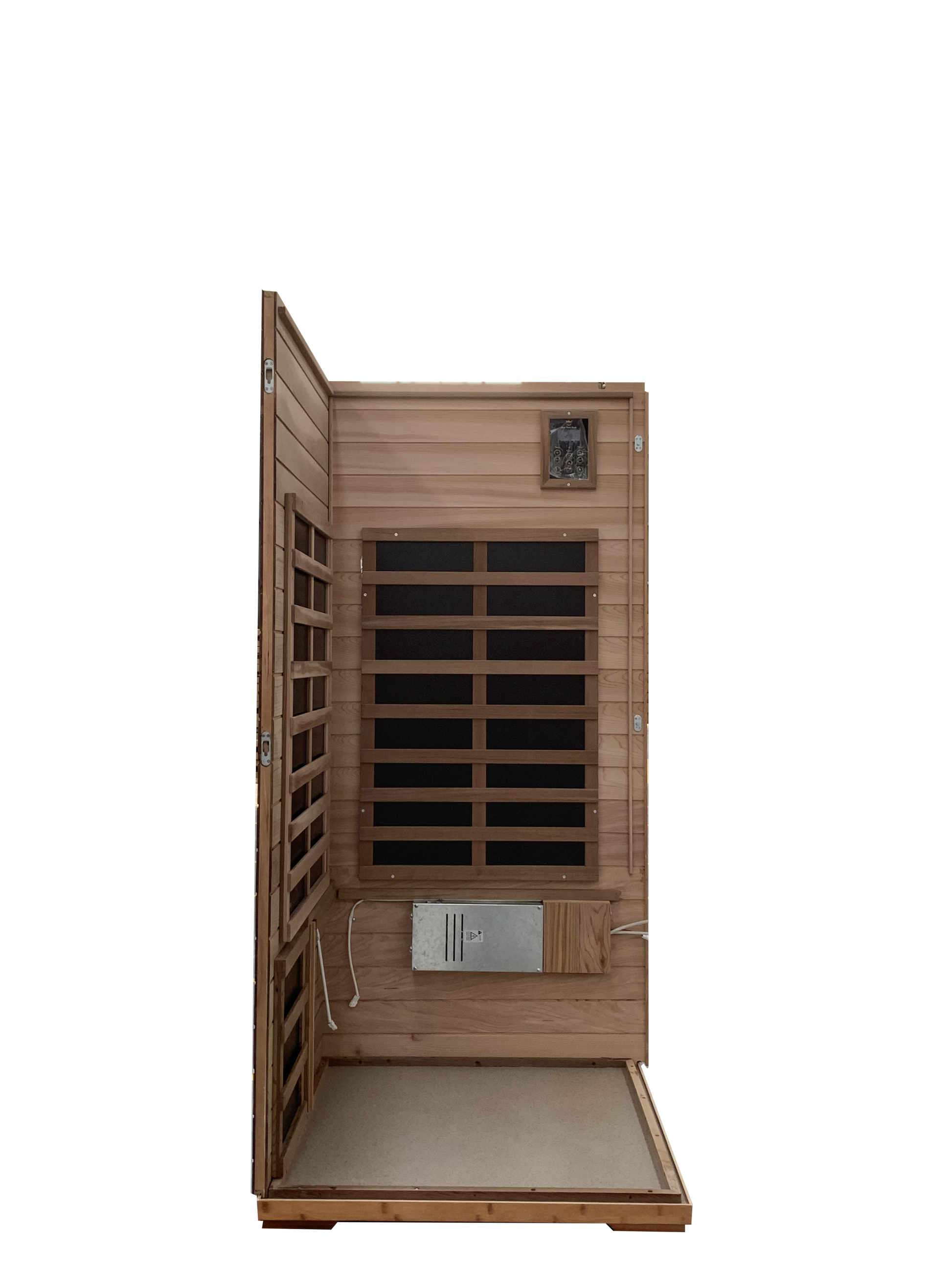 Red Cedar Single Outdoor Sauna Outdoor Indoor Wooden Sauna Room Natural Wood Solid Wood