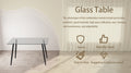 Modern Minimalist Rectangular Glass Dining Table For 4 6 With 0.31