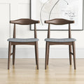 Damian Mid Century Solid Wood Dining Chair Gray Solid Wood