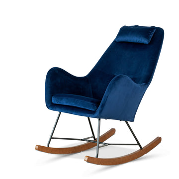 Chelsea Velvet Rocking Chair Blue Velvet
