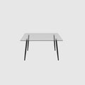 Modern Minimalist Rectangular Glass Dining Table For 4 6 With 0.31