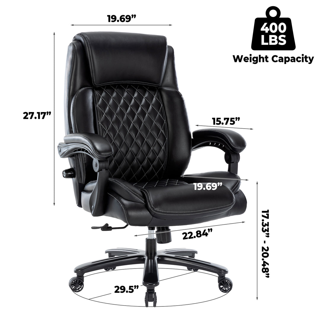 Executive Office Chair 500lbs Heavy Duty Office Chair caster-iron-black-bathroom-dry