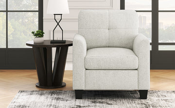 Mid Century Modern Accent Chair Cozy Armchair Button Tufted Back And Wood Legs For Living Room, Office Room, Beige Beige Primary Living Space Polyester