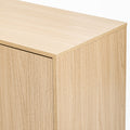 Modern Cabinet With 2 Doors And 3 Drawers, Suitable For Living Rooms, Studies, And Entrances. Natural Mdf