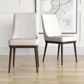 Kate Mid Century Modern Dining Chair Set Of 2 White Fabric