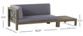 Brava X Back Corner Bench L With Coffee Table Dark Grey Acacia Wood