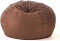 5 Foot Comfortable High Density Shredded Foam Bean Bag Chair For Kids And Adults, With Removable Microsuede Cover, Ideal Reading And Bedroom Floor Lounge, French Roast Brown Microfiber