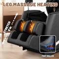 2024 Massage Chair Recliner With Zero Gravity With Full Body Air Pressure Black Pu Leather