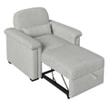 3 In 1 Convertible Sleeper Chair Sofa Bed Pull Out Couch Adjustable Chair With Pillow, Adjust Backrest Into A Sofa, Lounger Chair, Single Bed Or Living Room Or Apartment, Gray Gray Polyester