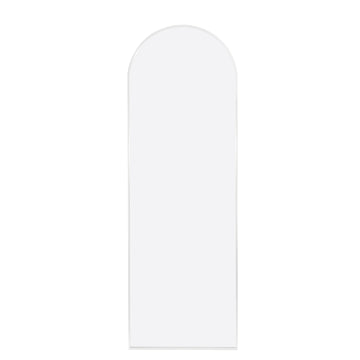 White 63X20 Inch Metal Arch Stand Full Length Mirror White Classic Mdf Glass Aluminium Alloy