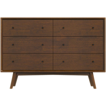 Caroline Mid Century Modern Solid Wood Dresser Brown Solid Wood