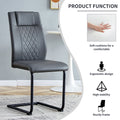 Modern Dining Chair With Faux Leather Cushioned