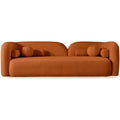 Donna Japandi Style Boucle Sofa orange-boucle