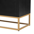 Light Luxury Designed Cabinet With Unique Support Legs And Adjustable Shelves, Suitable For Living Rooms, Corridors, And Study Rooms. Black Mdf