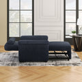 3 In 1 Convertible Sleeper Chair Sofa Bed Pull Out Couch Adjustable Chair With Pillow, Adjust Backrest Into A Sofa, Lounger Chair, Single Bed Or Living Room Or Apartment, Dark Blue Dark Blue Polyester