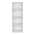 Vinton Bookcase With Spacious Tier Shelving Design, White White Particle Board Pine