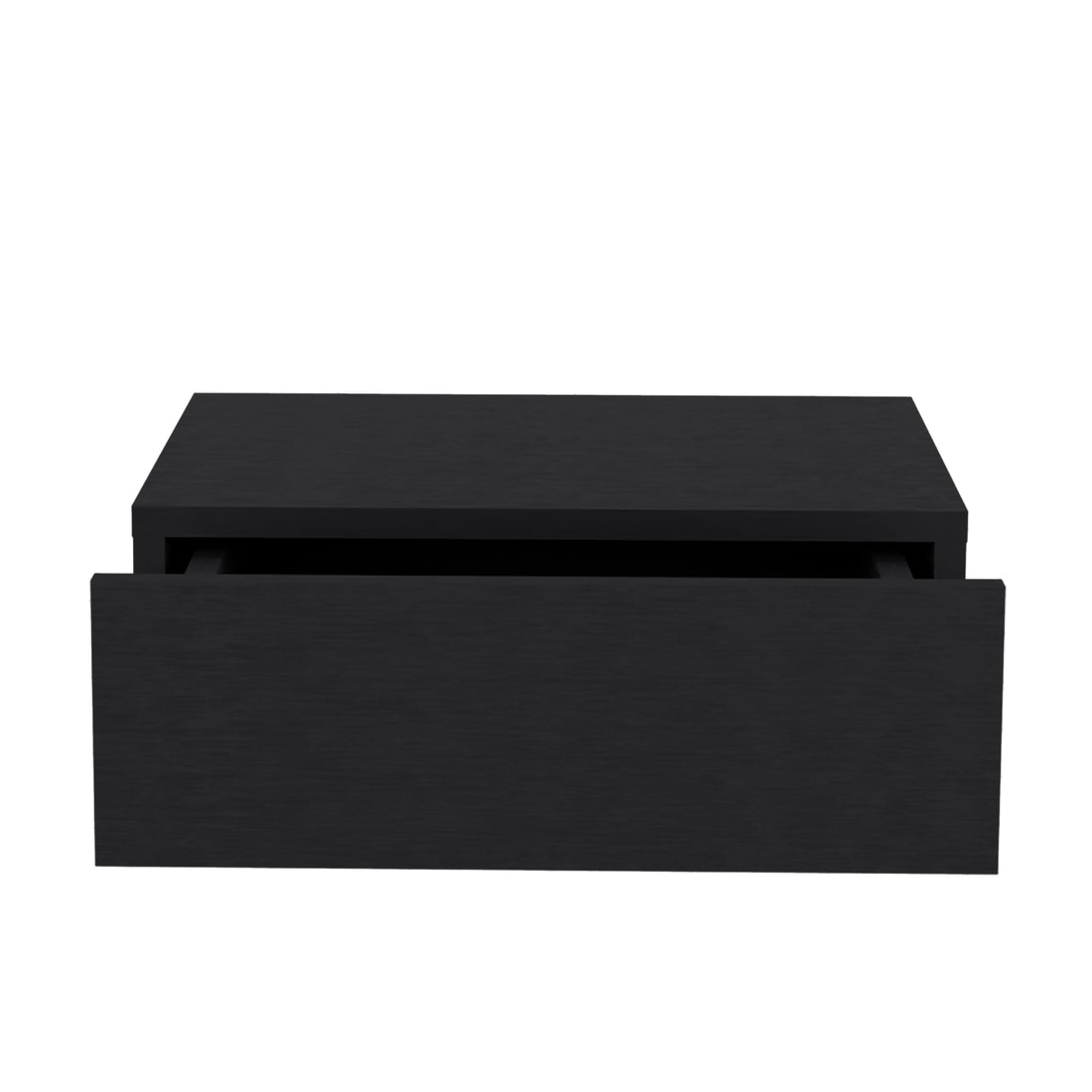 Floating Nightstand 5"H, Modern Wall Mounted Bedside Shelf With Drawer, Black Black Particle Board Pine