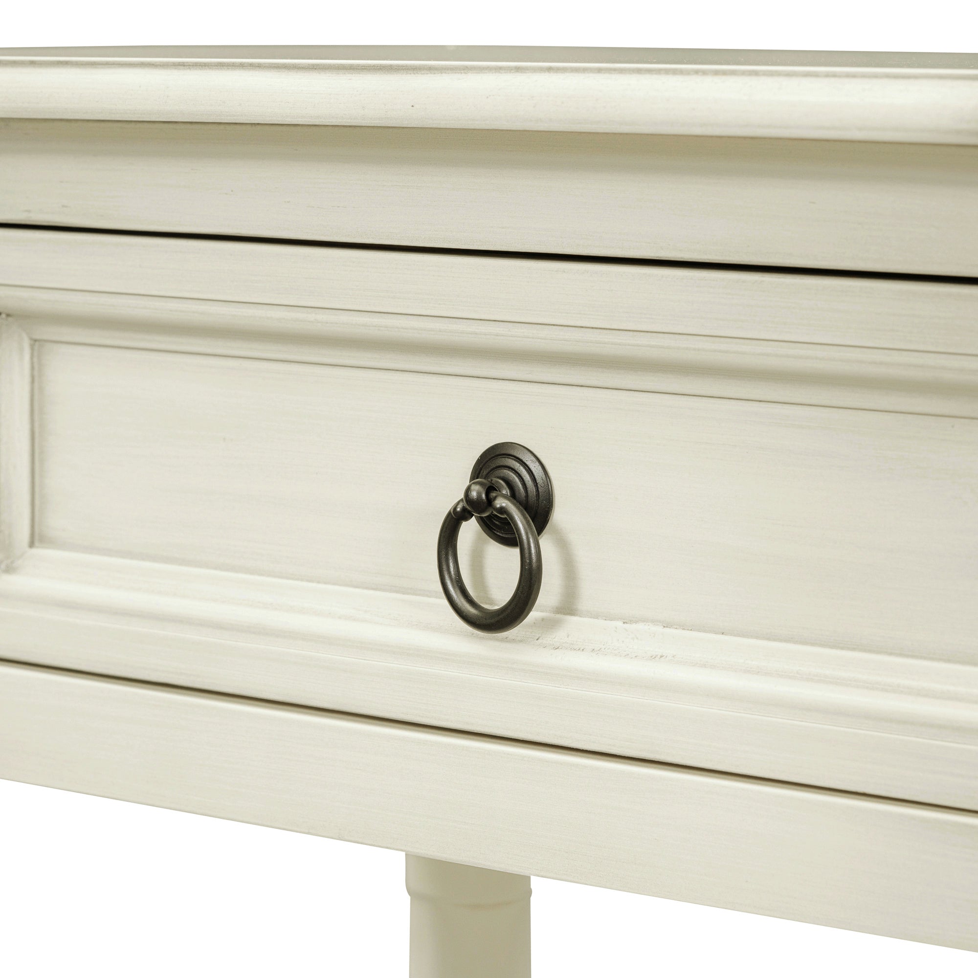 Console Table Sofa Table with Drawers for antique white-solid wood+mdf