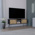 Toka Hairpin Legs Tv Rack with Media Center and 2