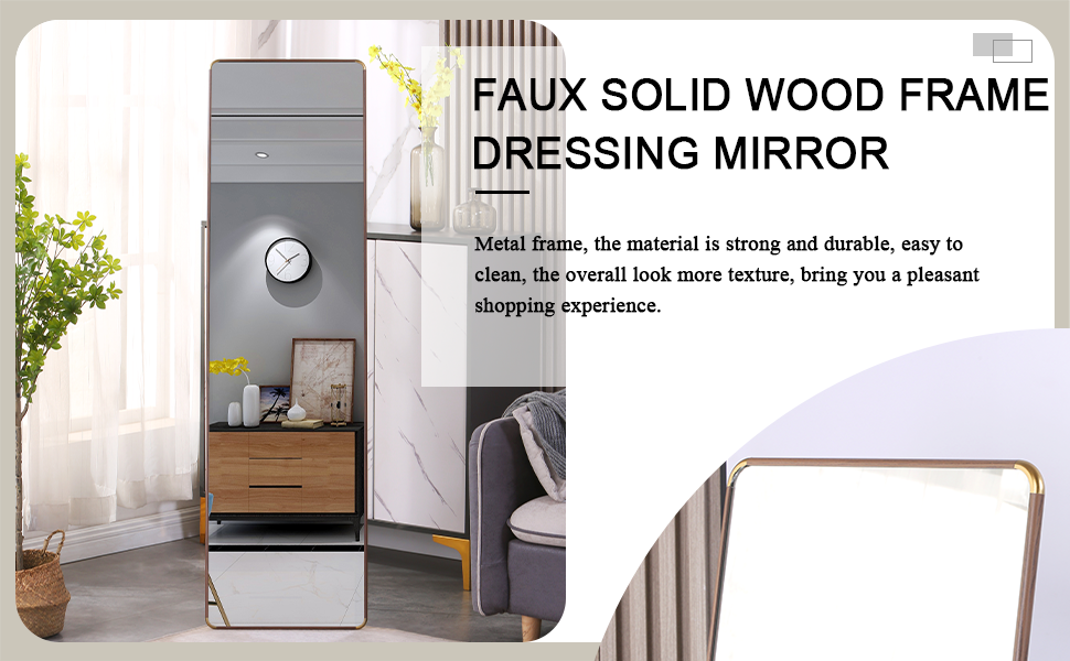 The 4Th Generation Floor Standing Full Length Mirror. Wall Mirror, Bathroom Makeup Mirror, Bedroom Foyer, Clothing Store, Wall Mounted. 60 "* 16.5" Transparent Glass