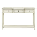 Console Table Sofa Table With Drawers For Entryway With Projecting Drawers And Long Shelf Antique White, Old Sku: Wf189574Aak Antique White Solid Wood Mdf