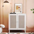 Storage Cabinet With Doors, Cabinet Sideboard Buffet Cabinet, Accent Cabinet For Living Room, Hallway, Dining Room, Entryway White Adjustable Shelves Particle Board