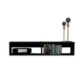 Klein Floatingtv Stand, Space Saver Design With Functional Shelves, Black Black 40 49 Inches Particle Board Pine