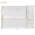 Full Size Murphy Bed Wall Bed With Closet And Drawers,White White Mdf Lvl