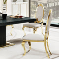 Mdf Top Dining Table With Gold Finish Corner, Mdf Pillar And Gold Finish Stainless Steel Base Black Mdf