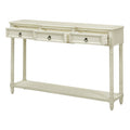 Console Table Sofa Table With Drawers For Entryway With Projecting Drawers And Long Shelf Antique White, Old Sku: Wf189574Aak Antique White Solid Wood Mdf