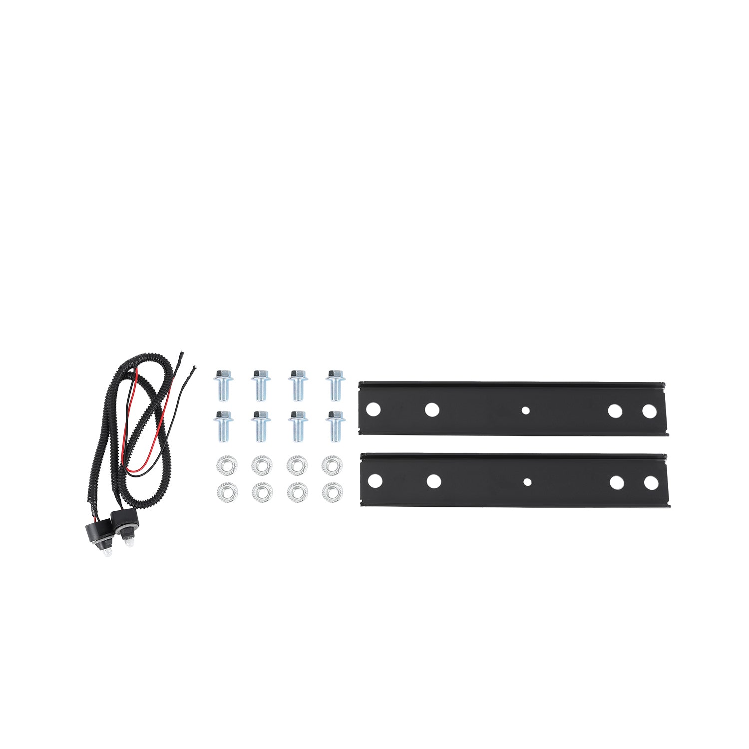 1set for 2008 2016 FORD F250 with holes electroplating black and silver-metal-plastic