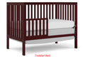 5 In 1 Convertible Crib, Converts From Baby Crib To Toddler Bed, Fits Standard Full Size Crib Mattress ,Easy To Assemble 53*29*9 Inches Cherry Cherry Classic Pine Wood