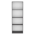 Vinton Bookcase With Spacious Tier Shelving Design, Matt Gray White Multicolor Particle Board Pine