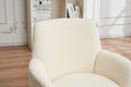 Polyester Swivel Barrel Chair, Swivel Accent Chairs Armchair For Living Room, Reading Chairs For Bedroom Comfy, Round Barrel Chairs With Gold Stainless Steel Base Beige Beige Primary Living Space American Design Foam Polyester