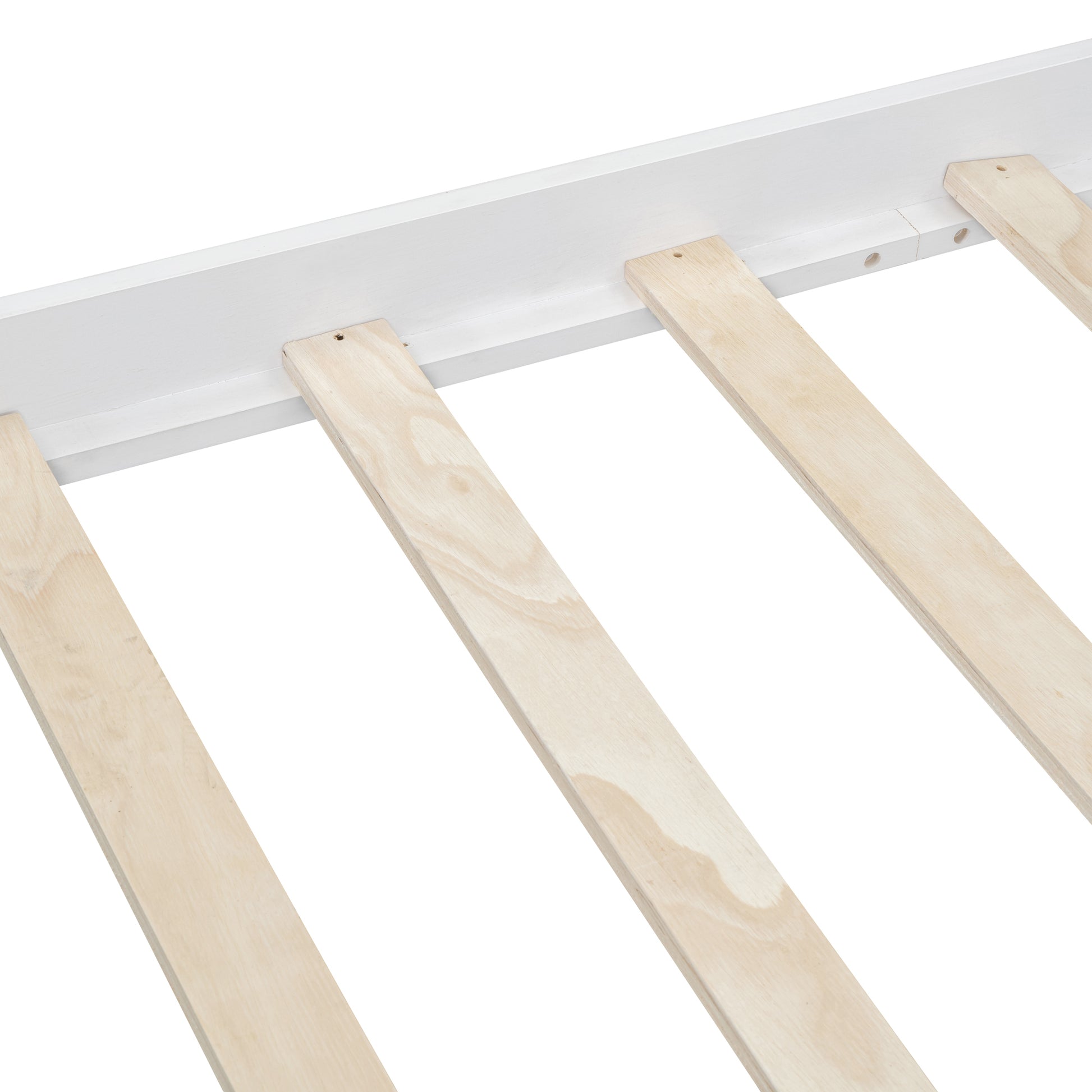 Full Size Platform Bed With Built In Shelves, Led Light And Usb Ports, White White Mdf Lvl