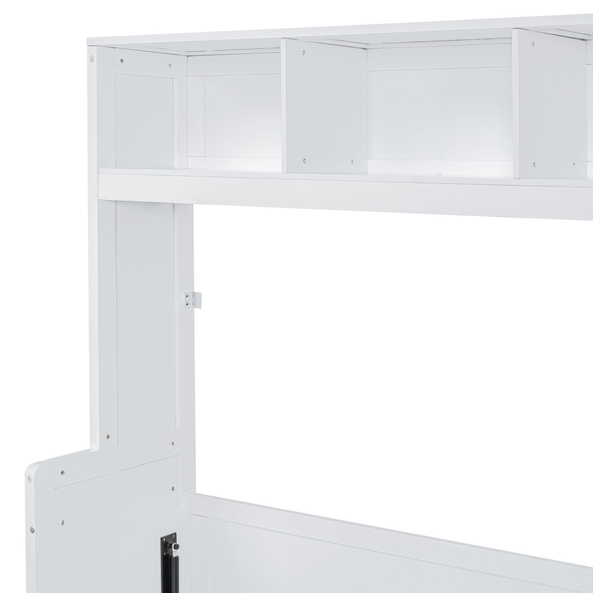 Full Size Murphy Bed Wall Bed With Closet And Drawers,White White Mdf Lvl