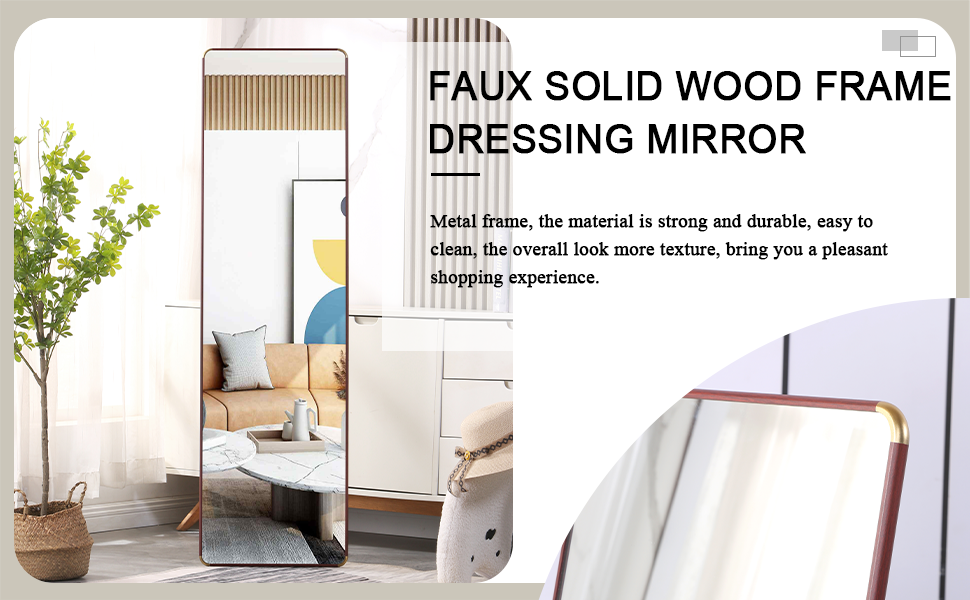 The 4Th Generation Floor Standing Full Length Mirror. Wall Mirror, Bathroom Makeup Mirror, Bedroom Foyer, Clothing Store, Wall Mounted. 60 "* 16.5" Transparent Glass