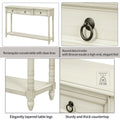 Console Table Sofa Table With Drawers For Entryway With Projecting Drawers And Long Shelf Antique White, Old Sku: Wf189574Aak Antique White Solid Wood Mdf