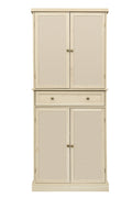 4 Door Cabinet With 1 Drawer, With 4 Adjustable Inner Shelves, Storage Cabinet Natural Particle Board