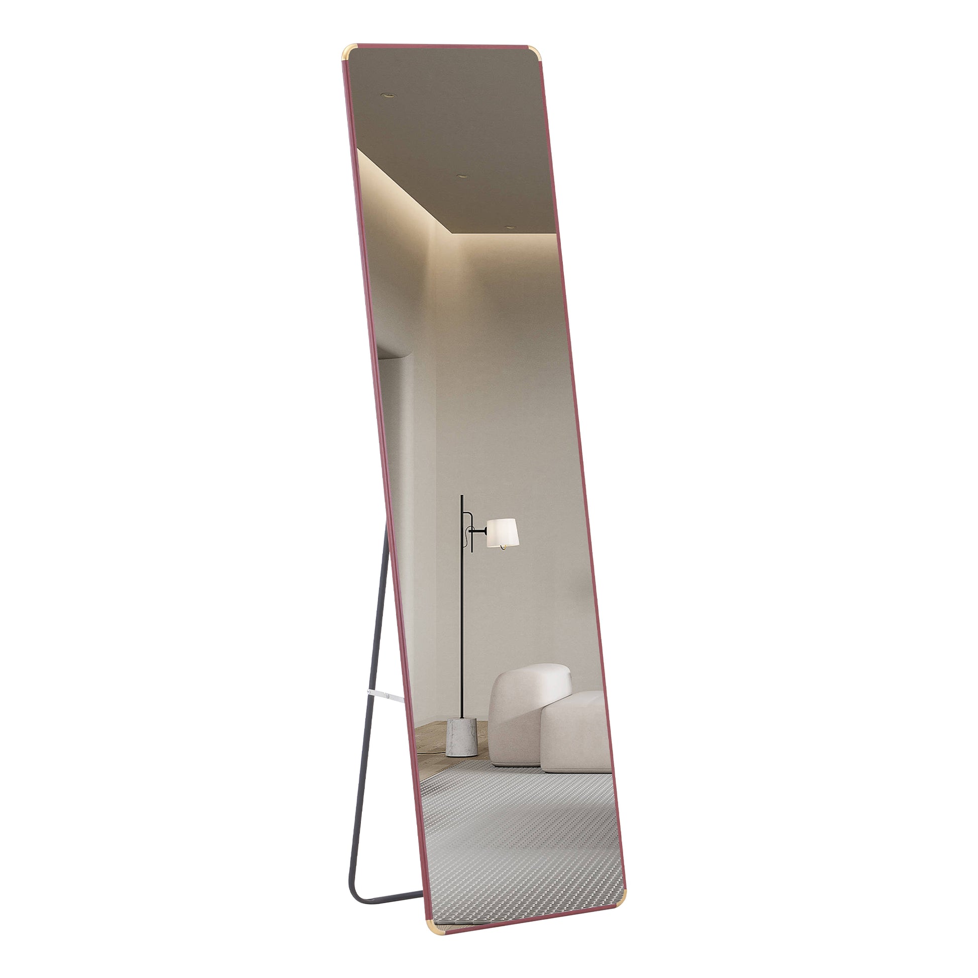 The 4Th Generation Floor Standing Full Length Mirror. Wall Mirror, Bathroom Makeup Mirror, Bedroom Foyer, Clothing Store, Wall Mounted. 60 "* 16.5" Transparent Glass